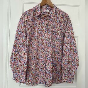 GAP ditzy floral cotton button down shirt